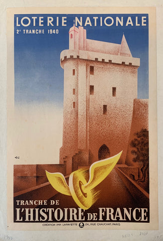 Link to  Loterie Nationale L'Histoire de France PosterFrance, 1940  Product