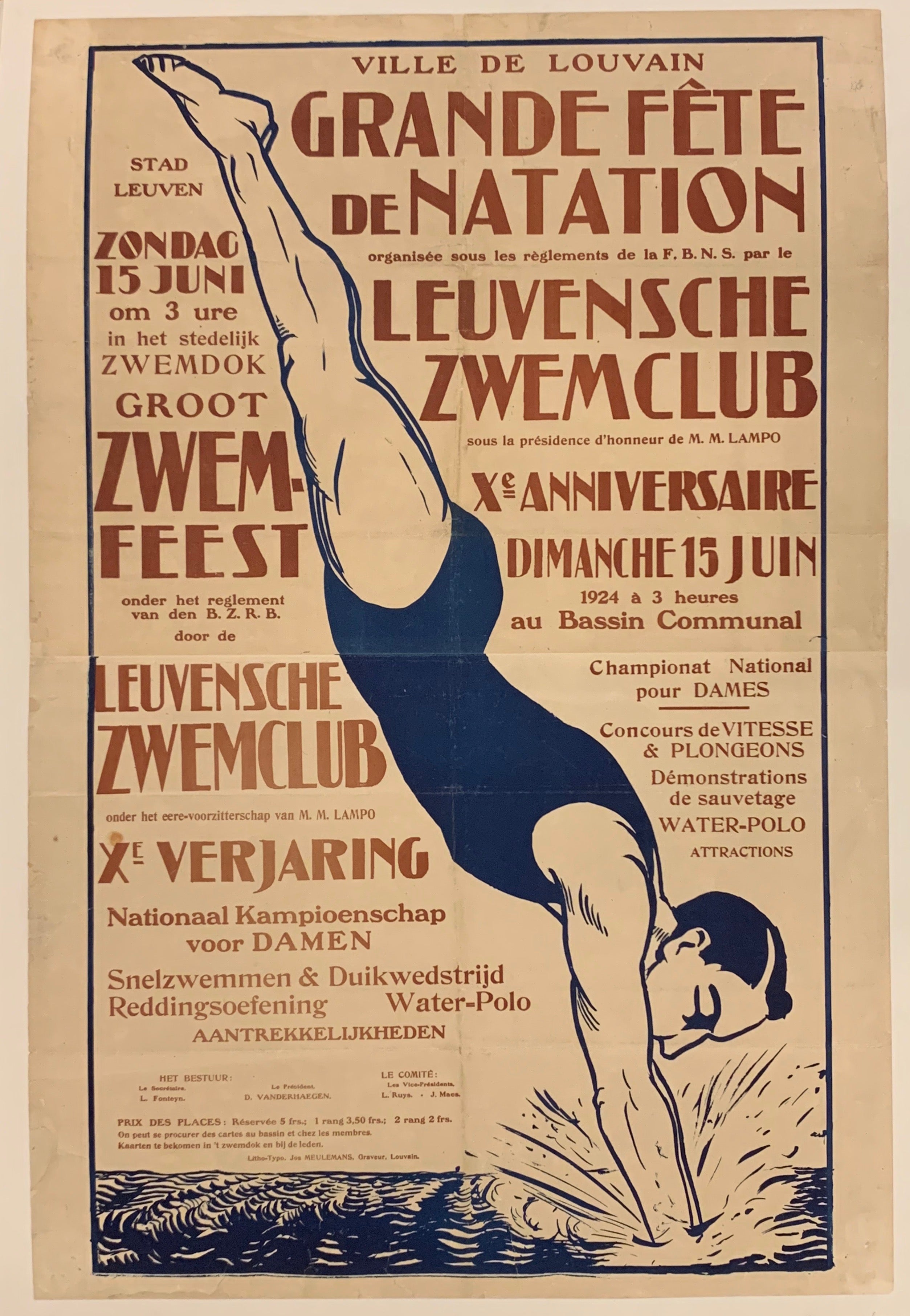 Grant Fete Zwemfeest Poster