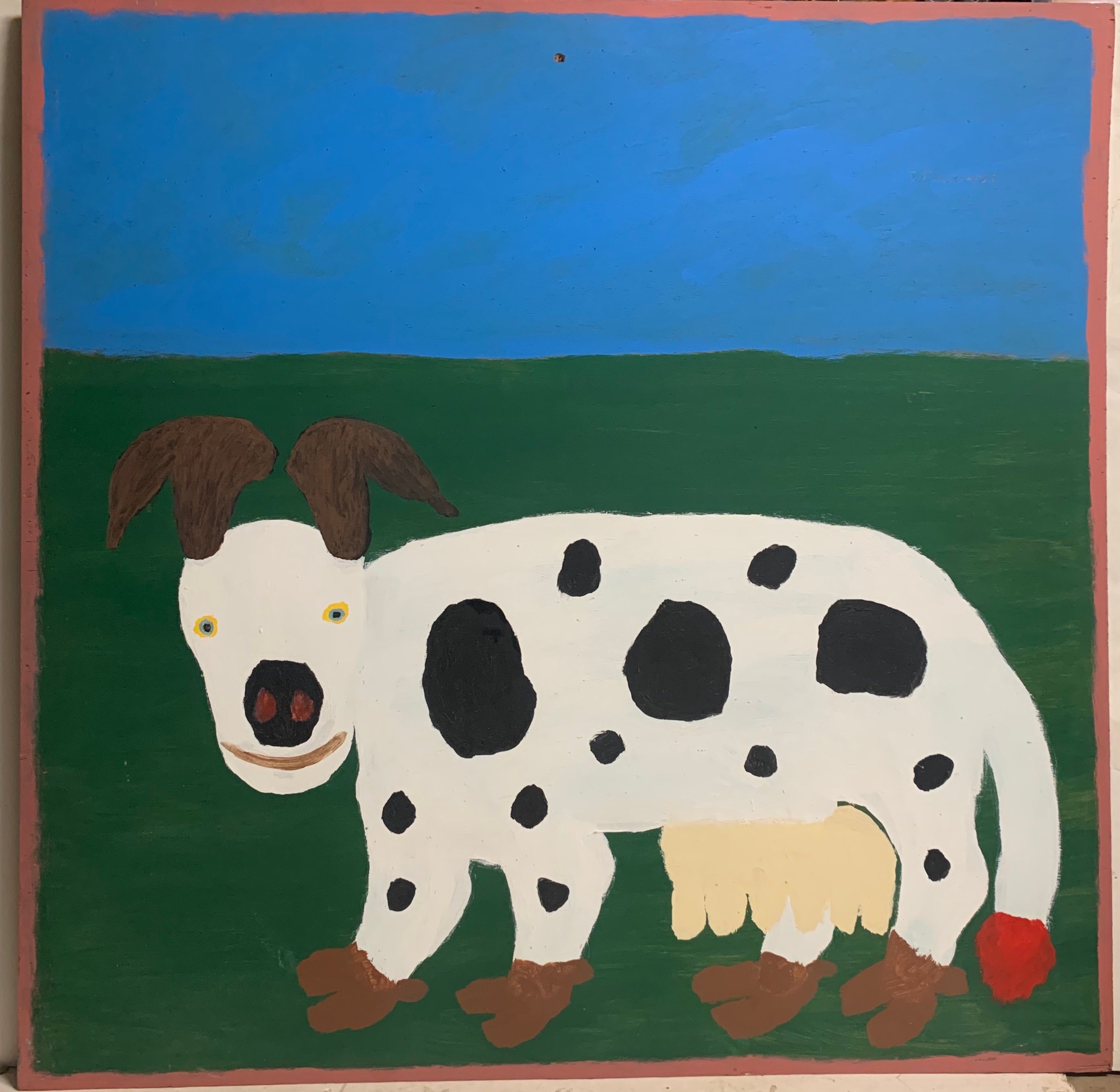 Jake McCord painting of a spotted dog.
