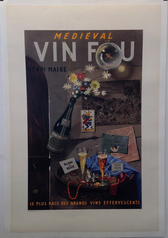 Link to  Medieval Vin Fou "Le Plus Race Des Grands Vins Effervescents"France, 1955  Product