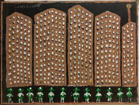 Link to Apartments and Skyscraper #36, Jimmie Lee Sudduth PaintingU.S.A, c. 1995 Product