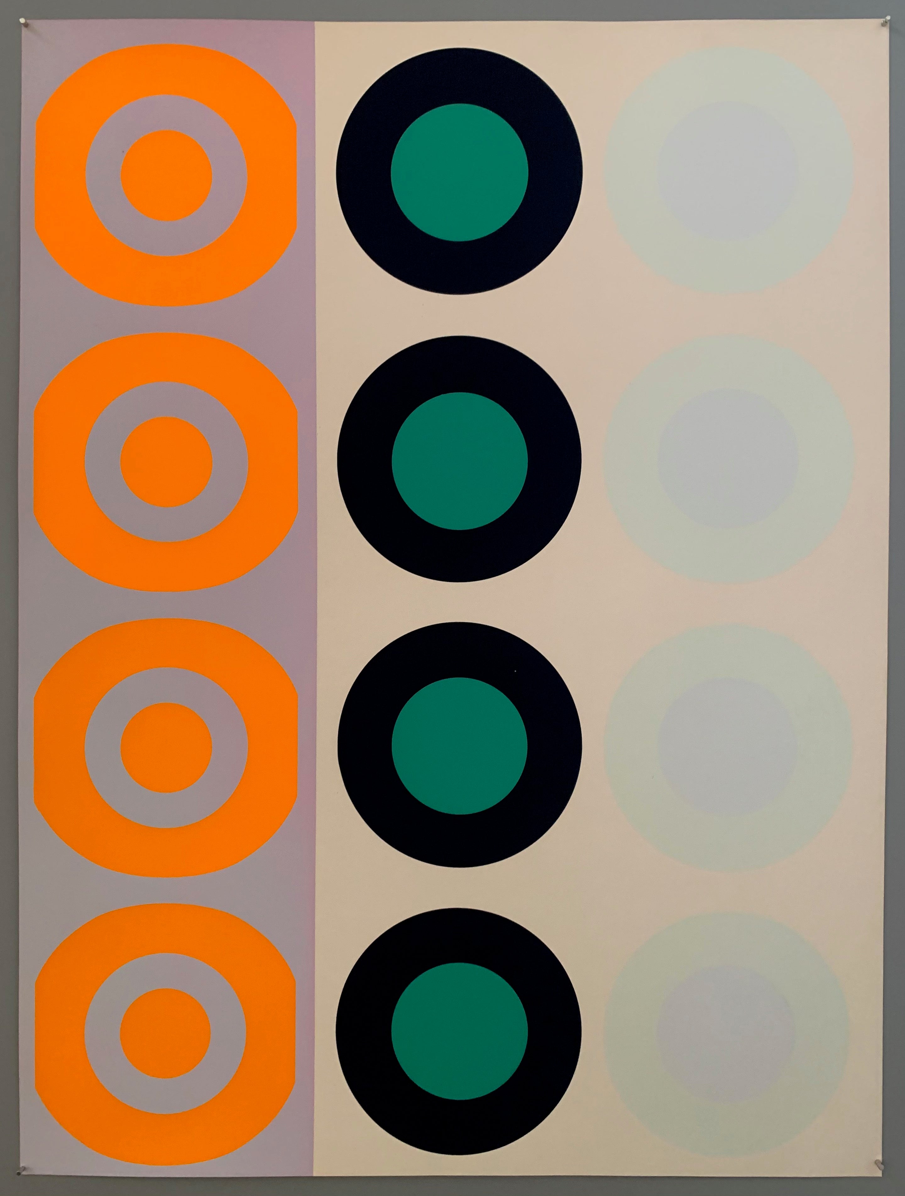 Three panels of targets, 12 in total.