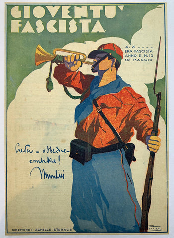 Link to  Gioventu Fascista Magazine Cover #28Italy, C. 1936  Product