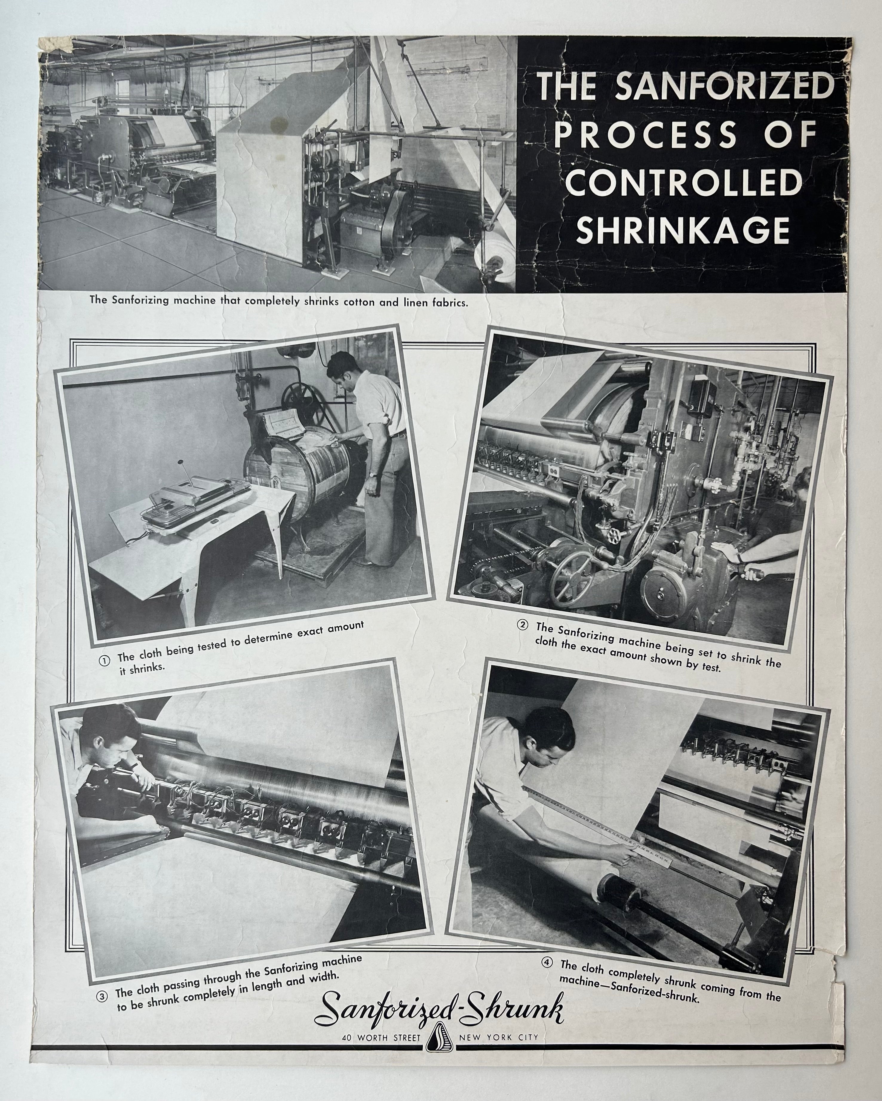The Sanforized Process of Controlled Shrinkage Poster
