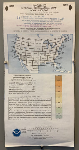 Link to  Phoenix Sectional Aeronautical Chart, 34th Edition (Double-Sided)1985  Product