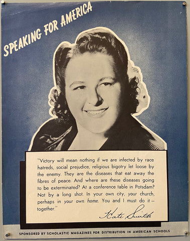 Link to Kate Smith Speaking for America PosterUnited States, c. 1946 Product