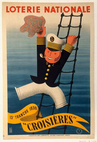 Link to  Croisières Loterie Nationale PosterFrance, 1939  Product