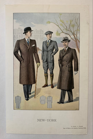 Link to  New York Men's Fashion PosterFrance, 1930.  Product