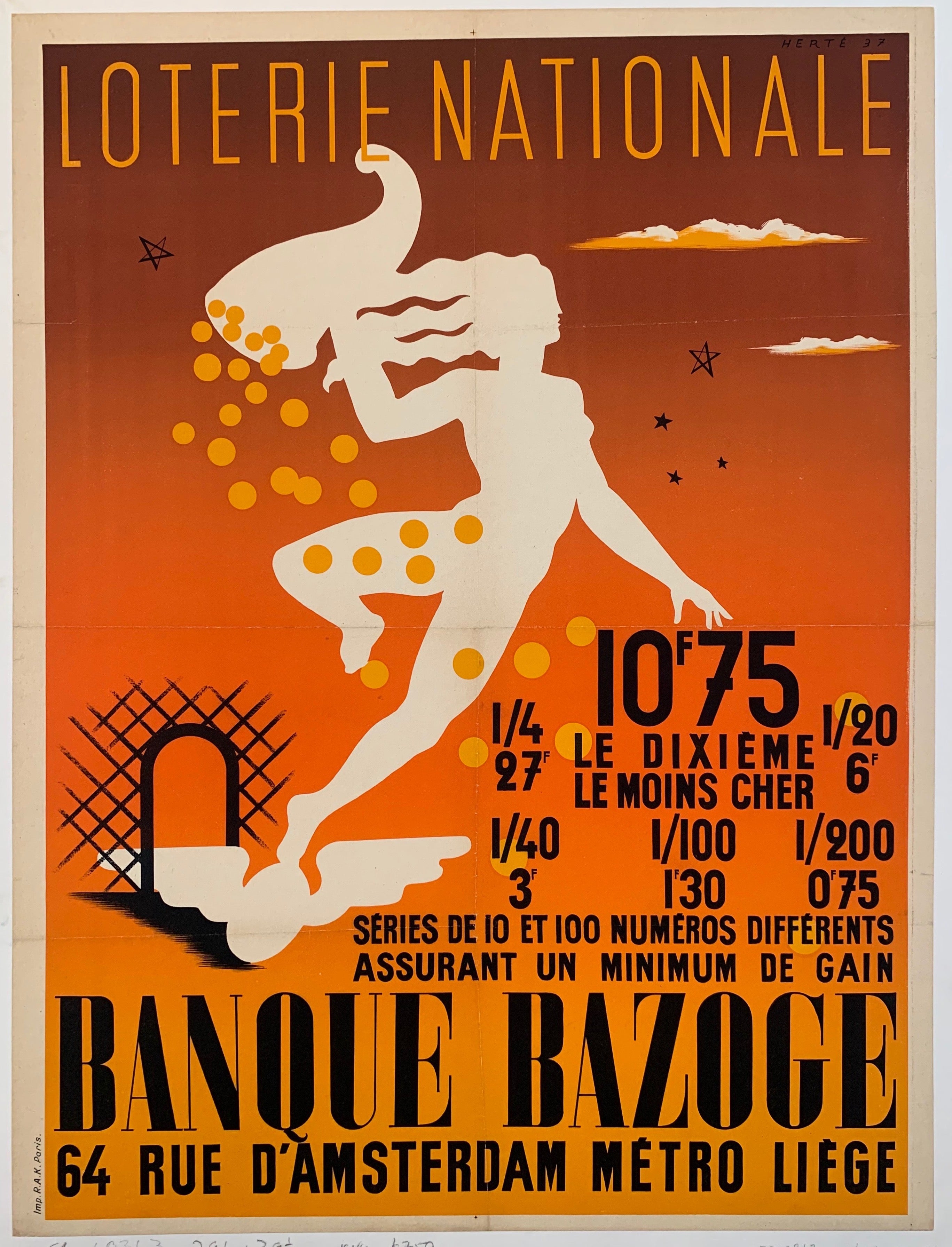 Loterie Nationale Banque Bazoge Print