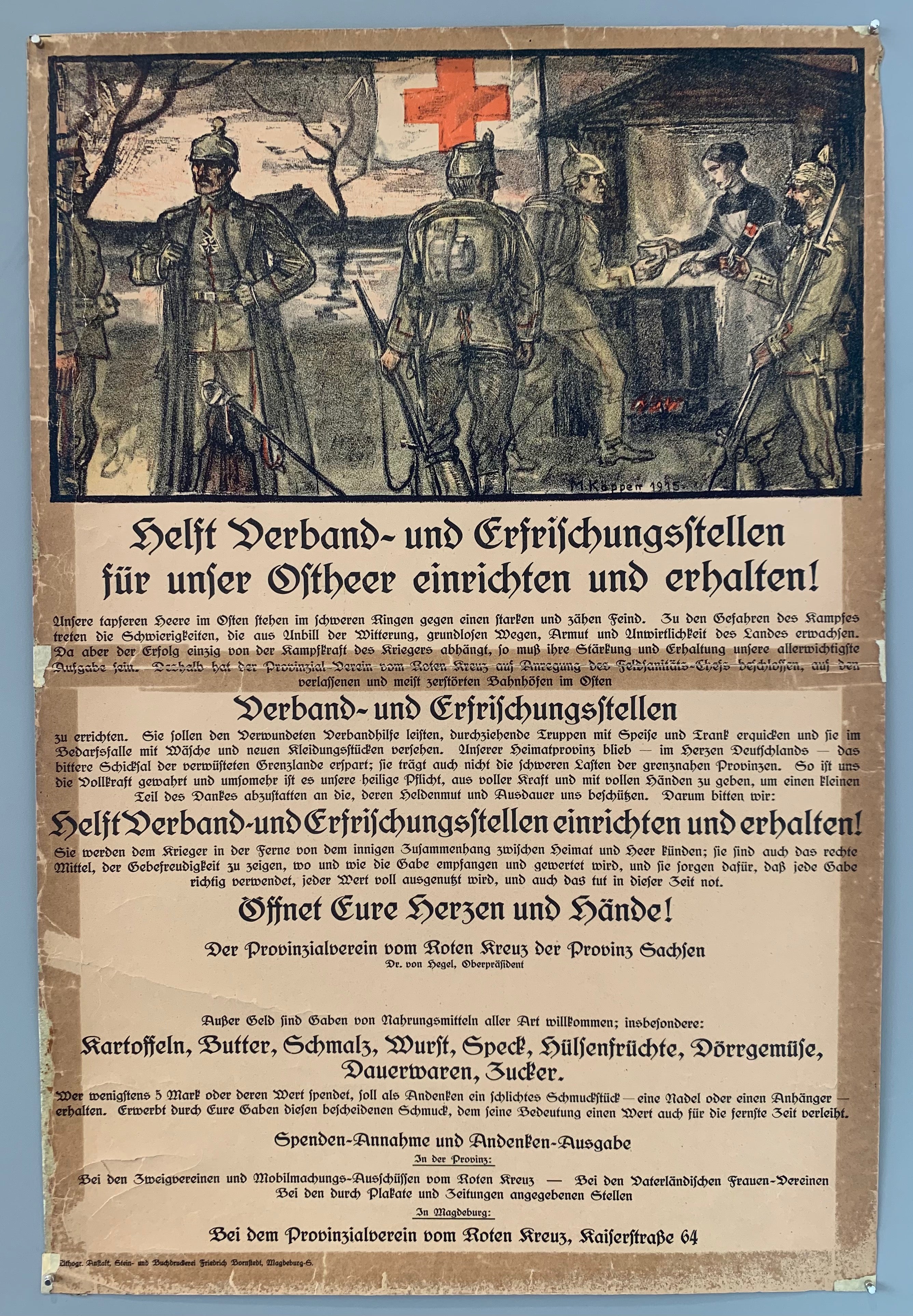Helft Verband und Erfricjungsstellen Poster