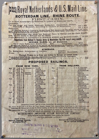 Link to Royal Netherlands & U.S. Mail Line Double-Sided PosterU.S.A., c. 1900 Product