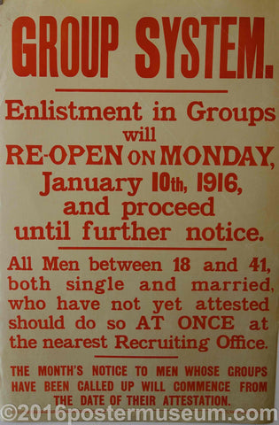 Link to  Group System (WW1 Propaganda)Great Britain c. 1916  Product