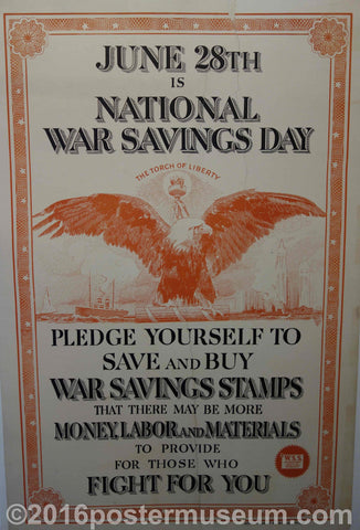 Link to June 28th is National War Savings DayUnited States c. 1917 Product