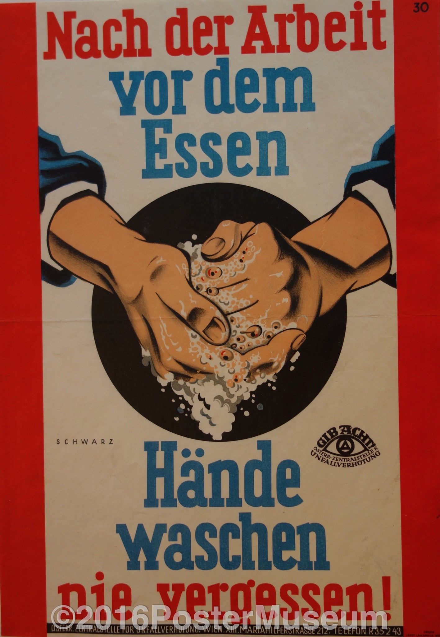 Nach Der Arbeit Vor Dem Essen Hande Waschen nie Vergessen!