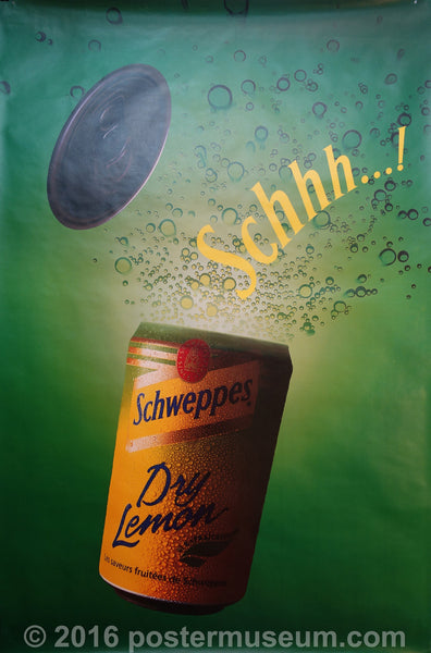 Schweppes ジンジャーエール ブリキ看板 アンティークA3 Schweppes: Dry Lemon – Poster Museum