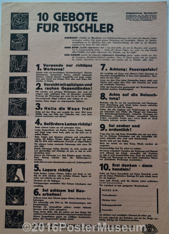 Link to  10 Gebote fur tischlerAustria c. 1935  Product