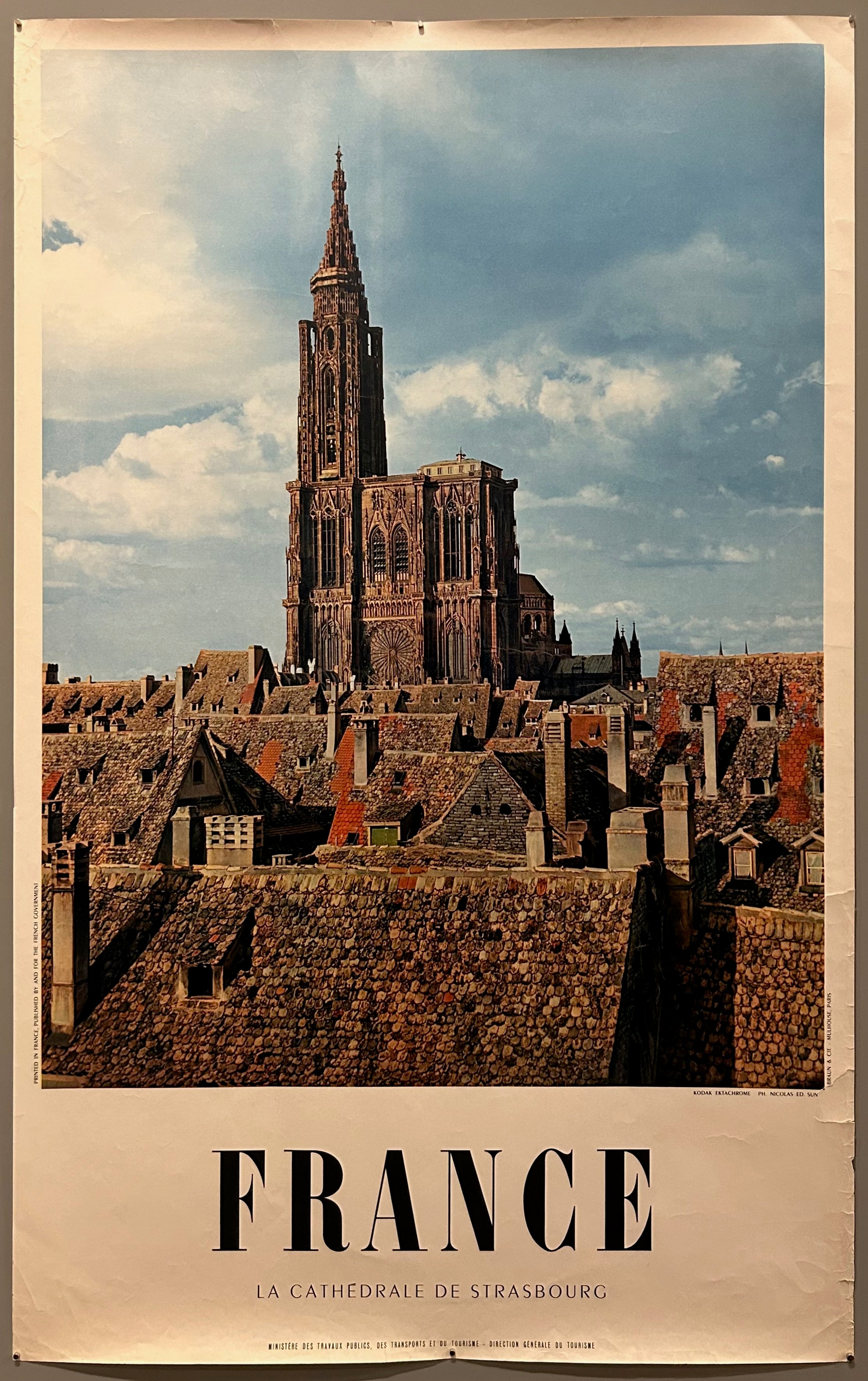 France La Cathédrale de Strasbourg Poster