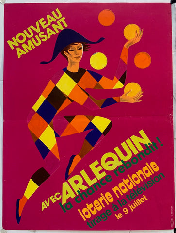 Link to  Arlequin Loterie Nationale - Juggling in PinkFrance, C. 1955  Product
