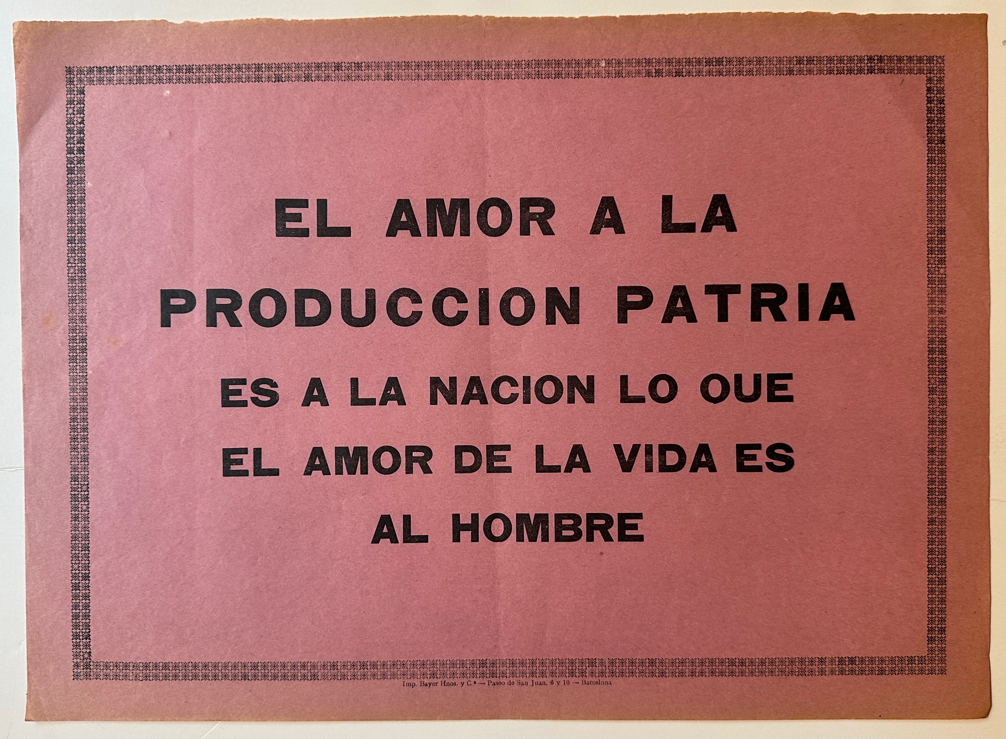 12.5x17.5 spanish civil war era poster promoting isolationist ideology and purchase of national goods, propaganda