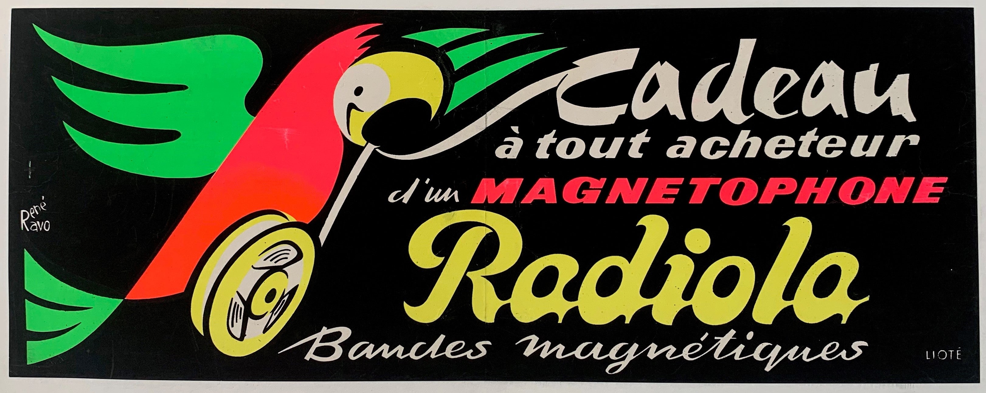 Cadeau a tout acheteur d'un Magnetophone Radiola Bandes  Magnetiques