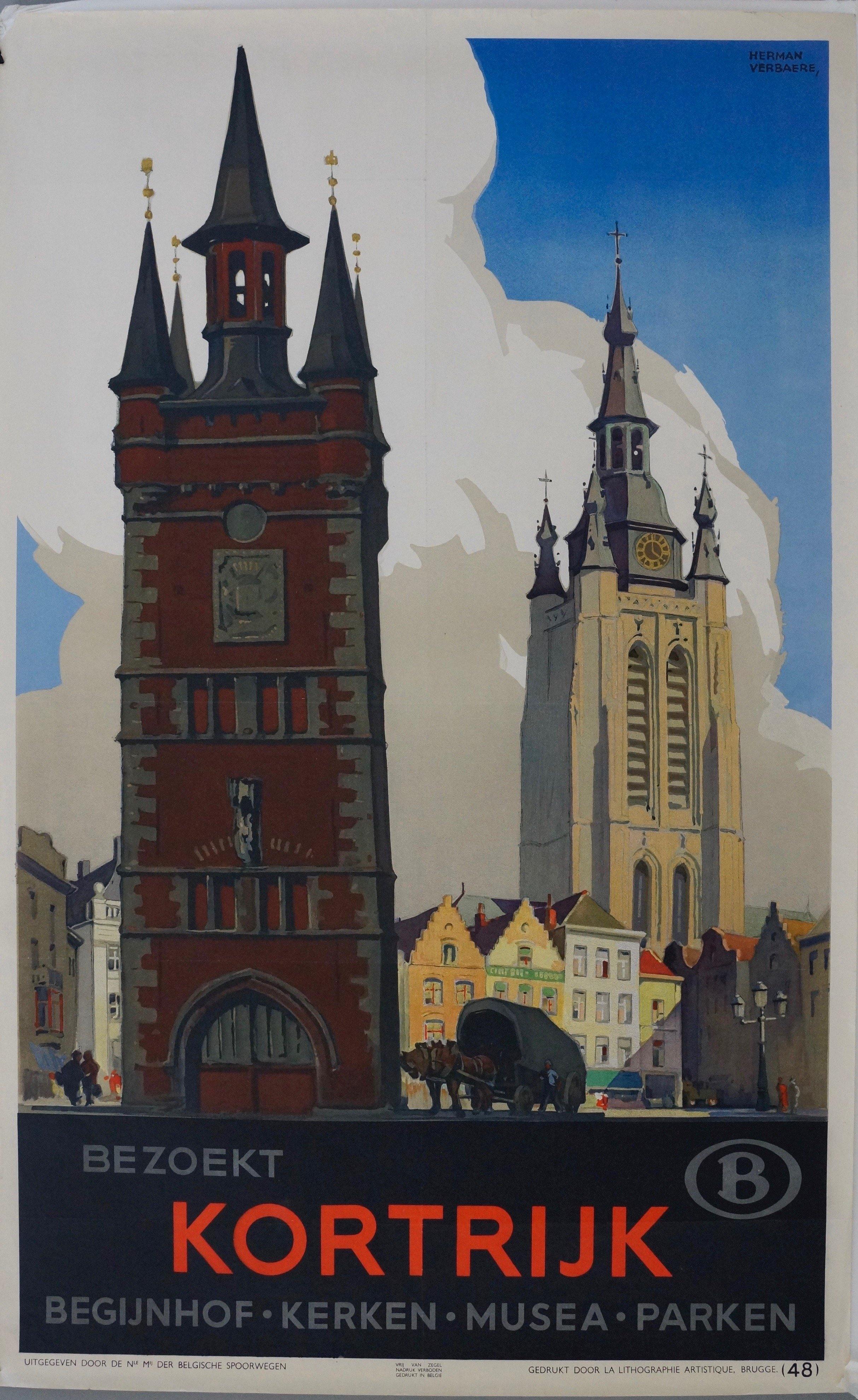 værst Formindske tak skal du have Bezoekt Kortrijk Begijnhof Kerken Musea Parken – Poster Museum