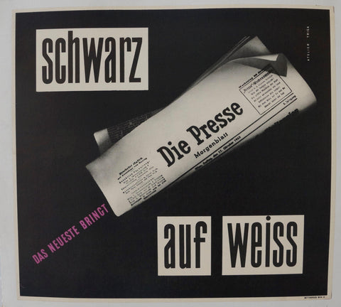 Link to Schwarz Das Neueste Bringt Auf Weiss Die Presse ✓Austria, C. 1950s Product