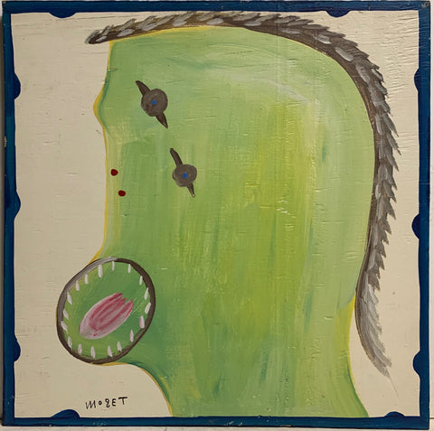 Link to Brown and Green Self Portrait Mose Tolliver PaintingU.S.A., c. 1995 Product