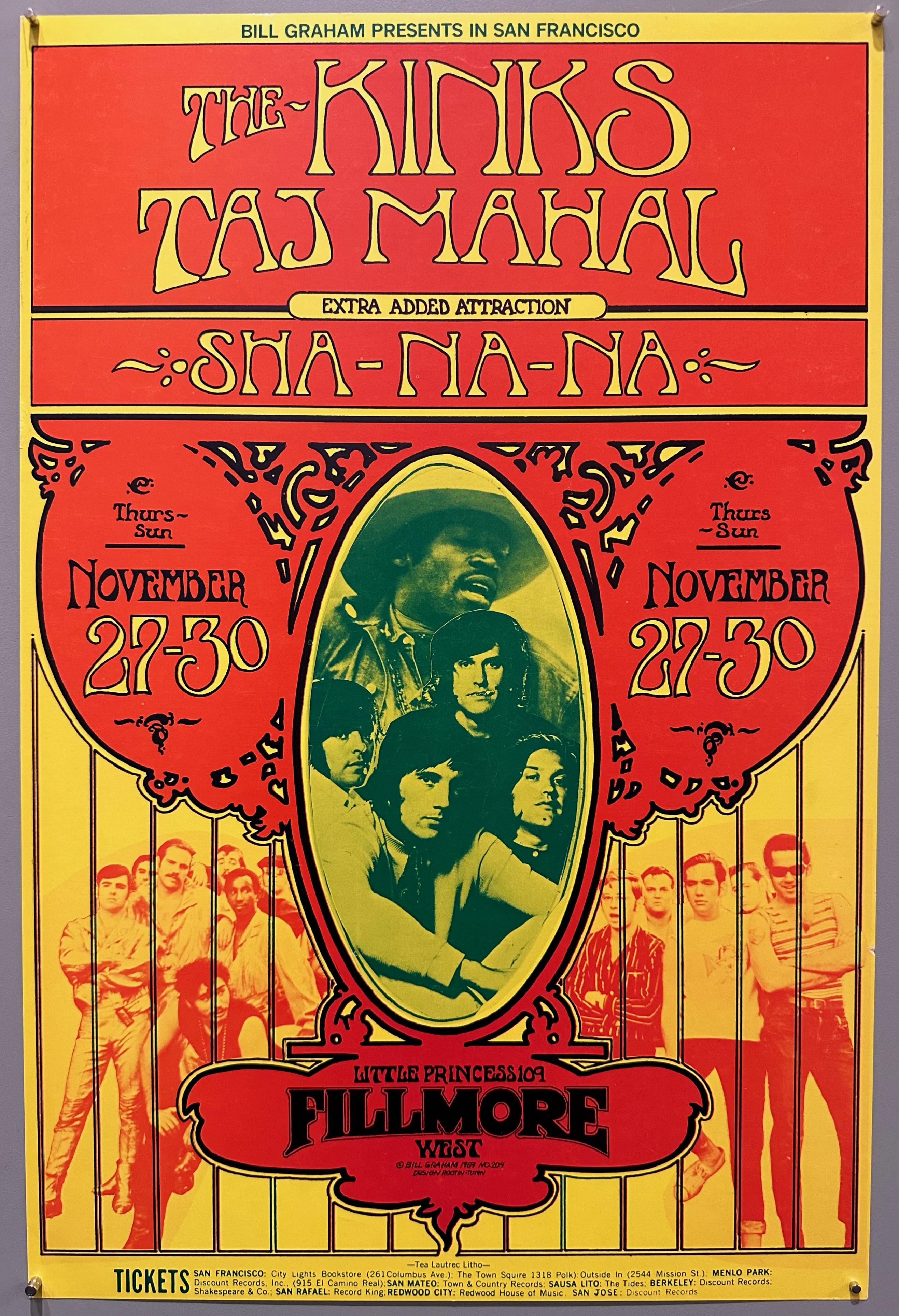 The Kinks Fillmore West Poster