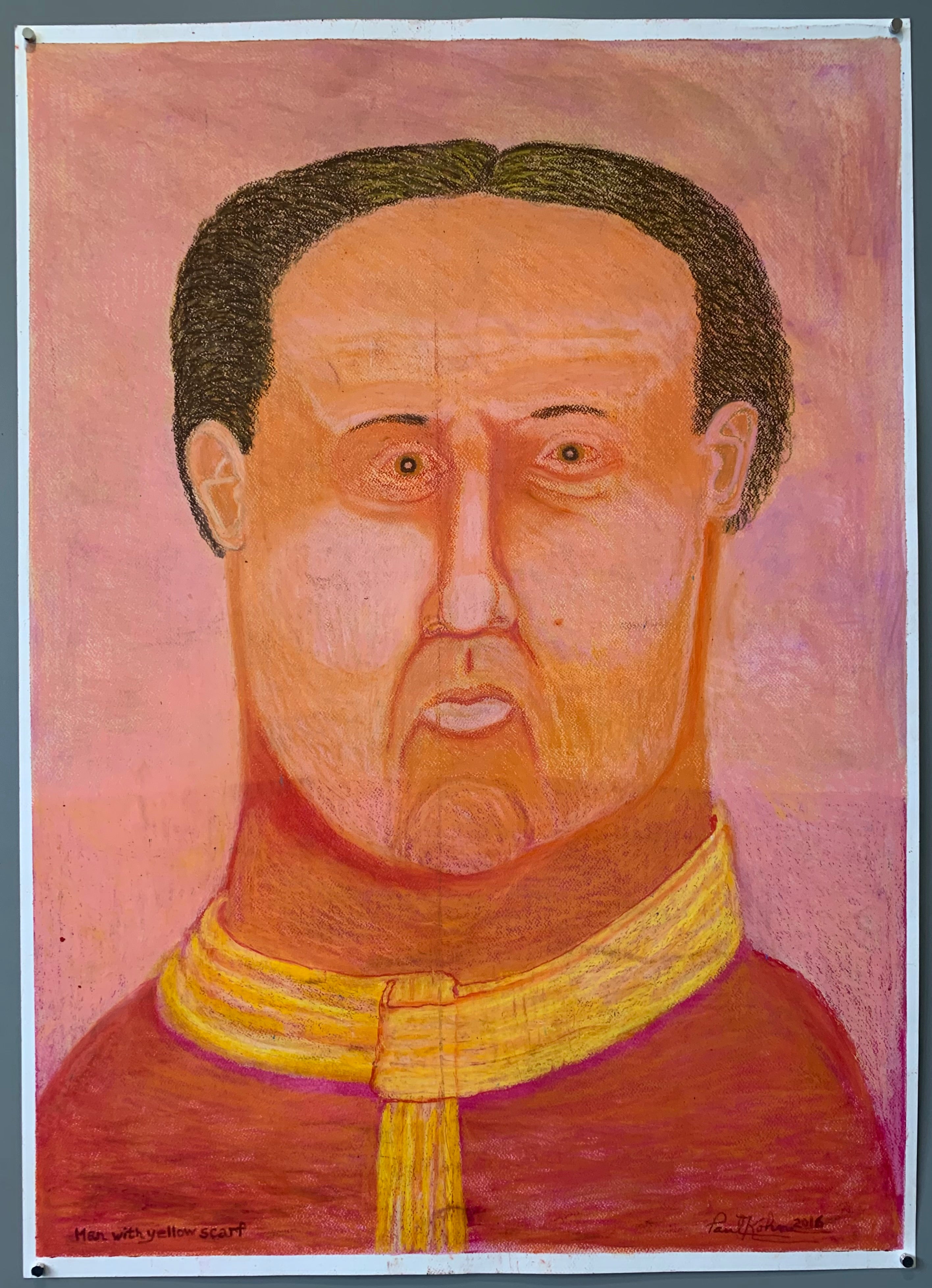 Paul Kohn 'Man with Yellow Scarf' #136