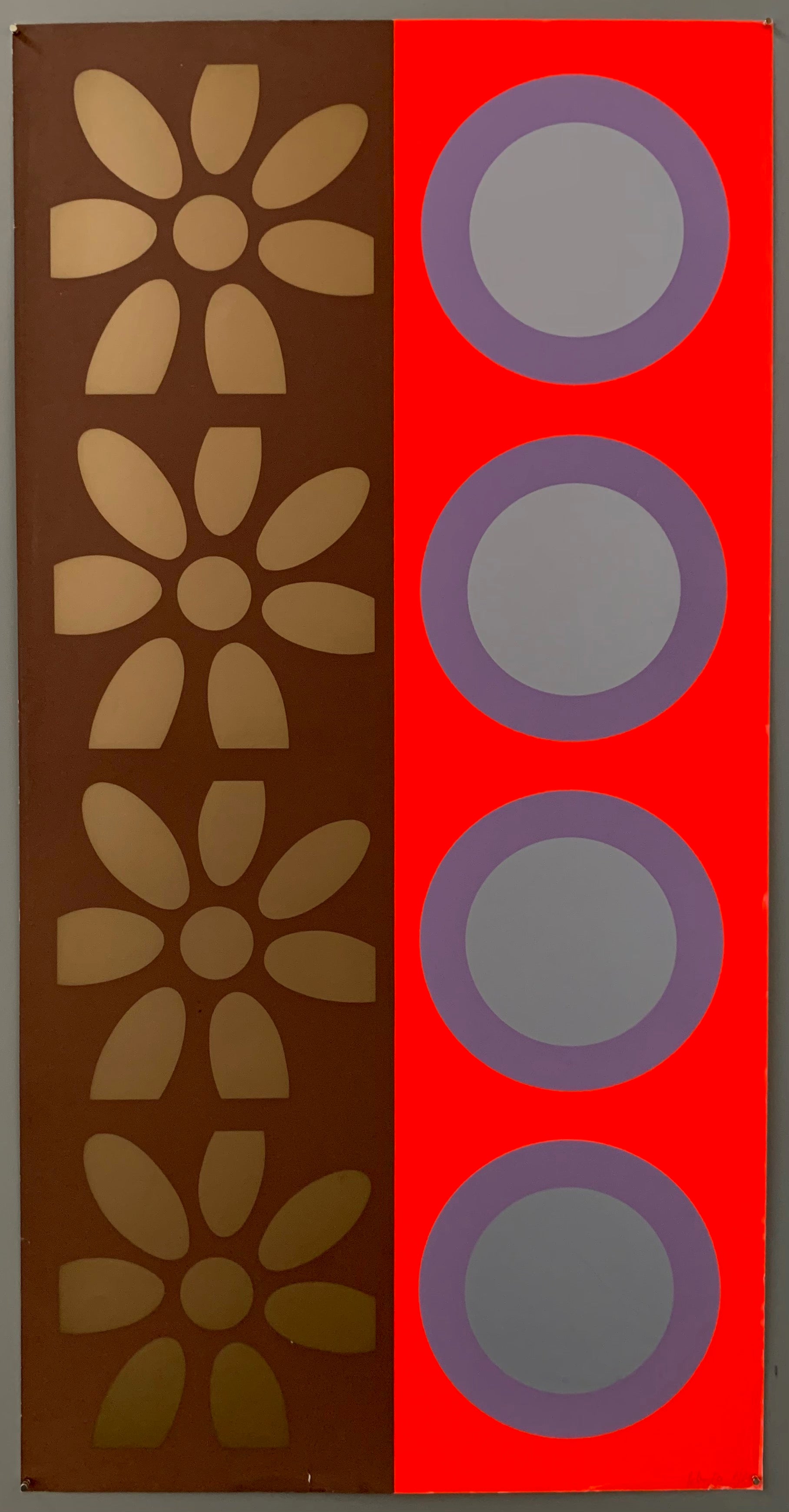 Peter Gee print of flowers and targets