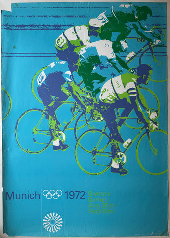 Munich 1972 Olympic Games Cycling Poster