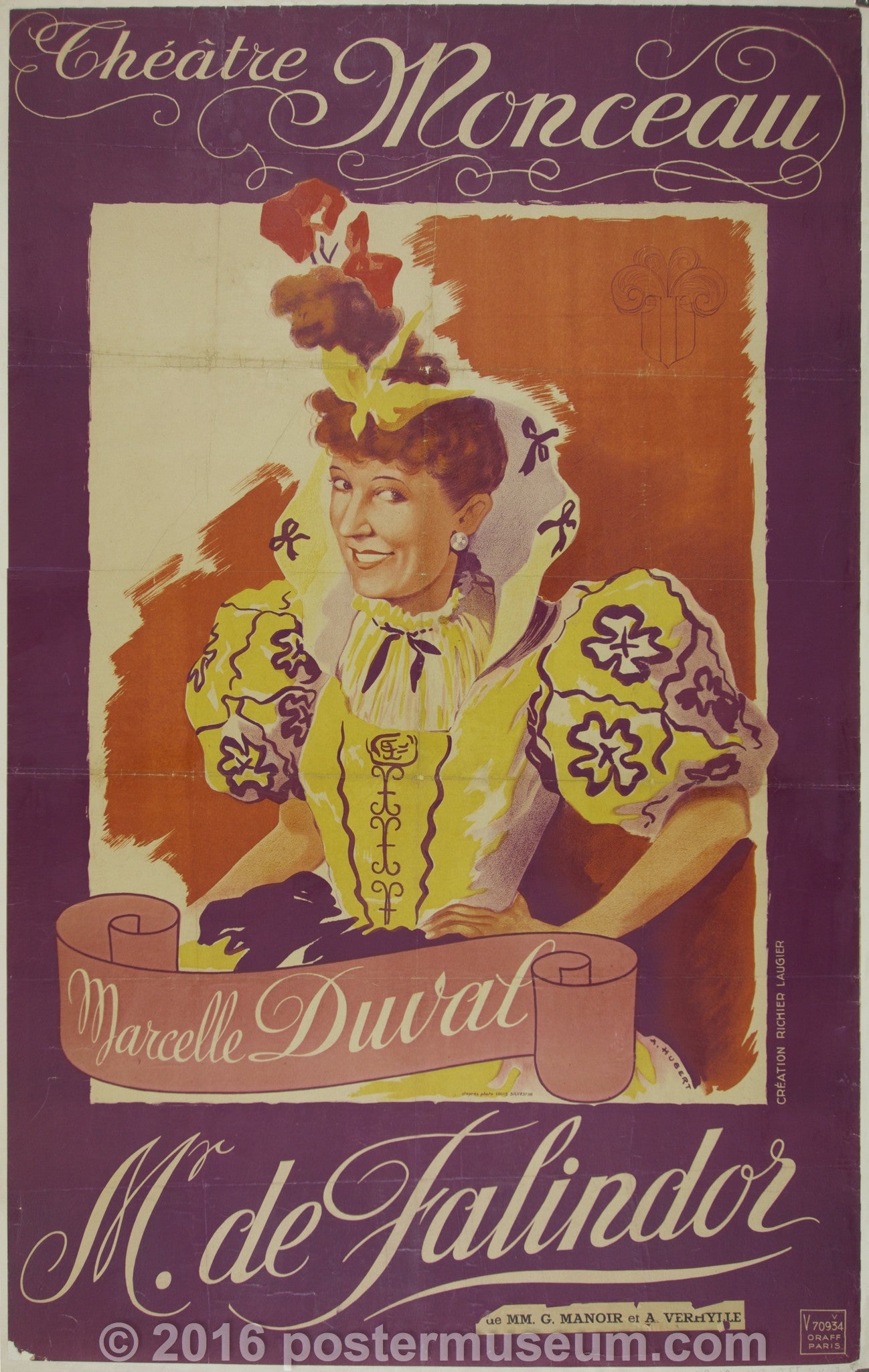 Théâtre Monceau - Marcelle Duval - Mr. de Falindor