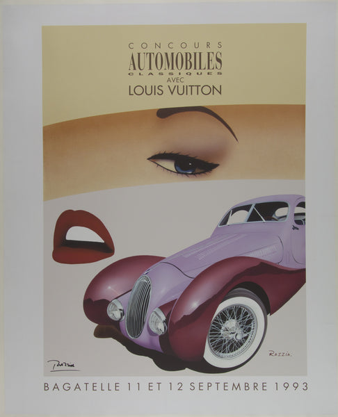 Razzia - Louis Vuitton Concours Automobiles Classiques ''Vitesse'' Framed  Poster