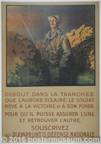 Link to  Debout Dans La Tranchee Que L'Aurore Eclaire, Le Soldat Reve a la Victoire et a Son Foyer. -- Souscrivez au 3e Emprunt de la Défense NationaleJean Droit  Product