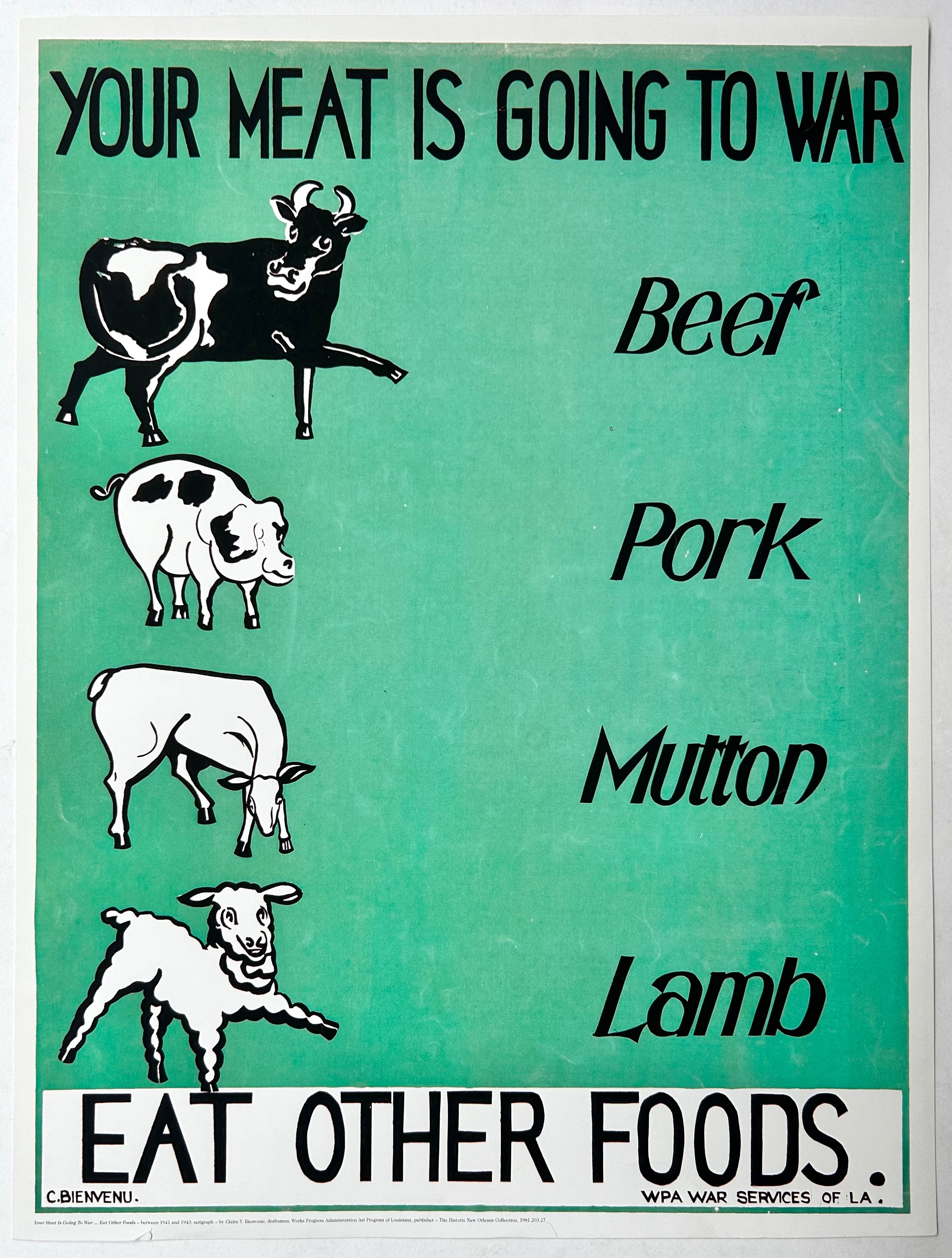 Your Meat Is Going to War Poster