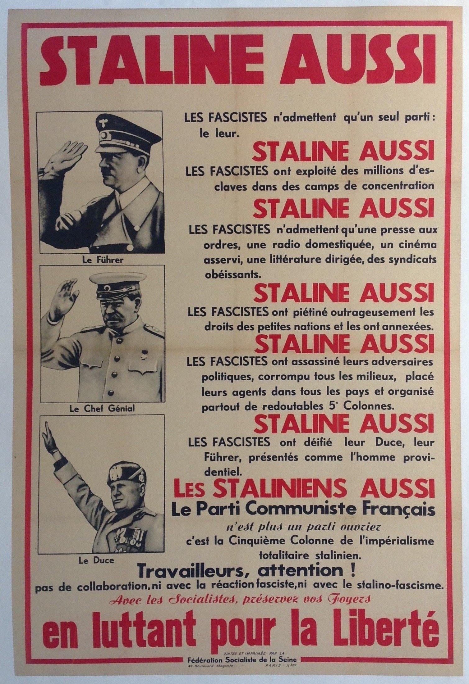 Staline Aussi -- en luttant pour la Liberte - Poster Museum