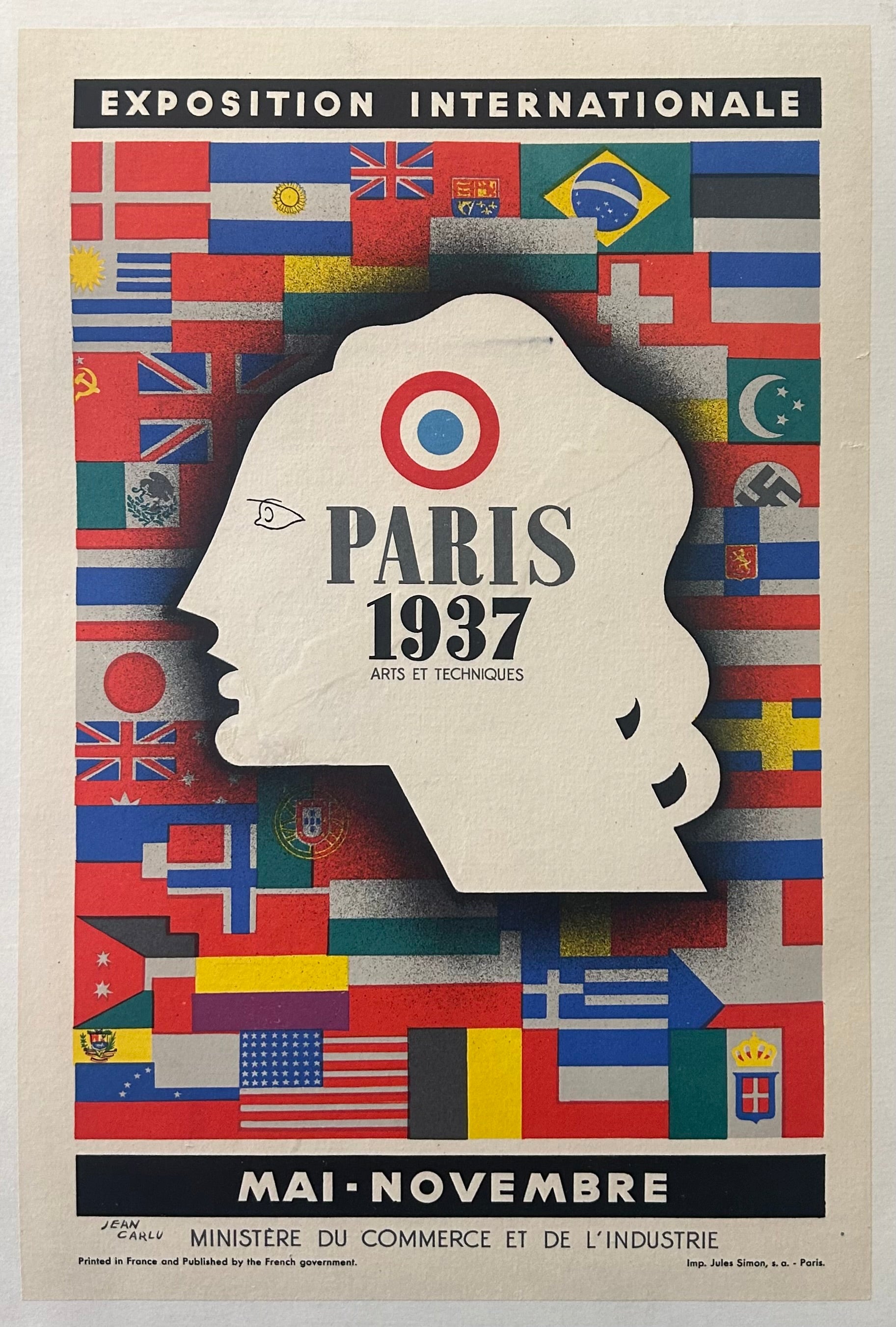 Paris 1937 Exposition Internationale Poster