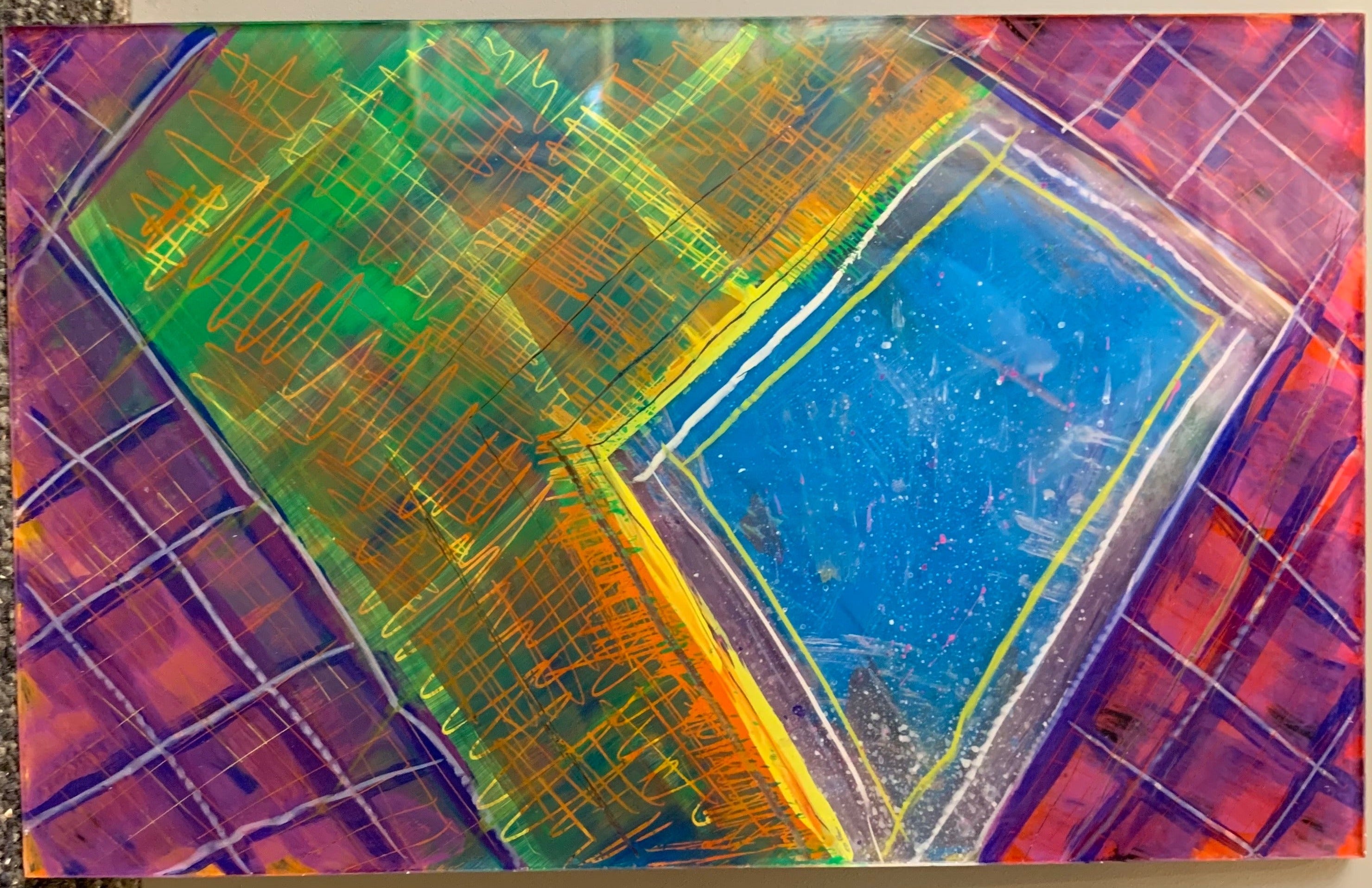 Teal Rocco Painted Plexiglass