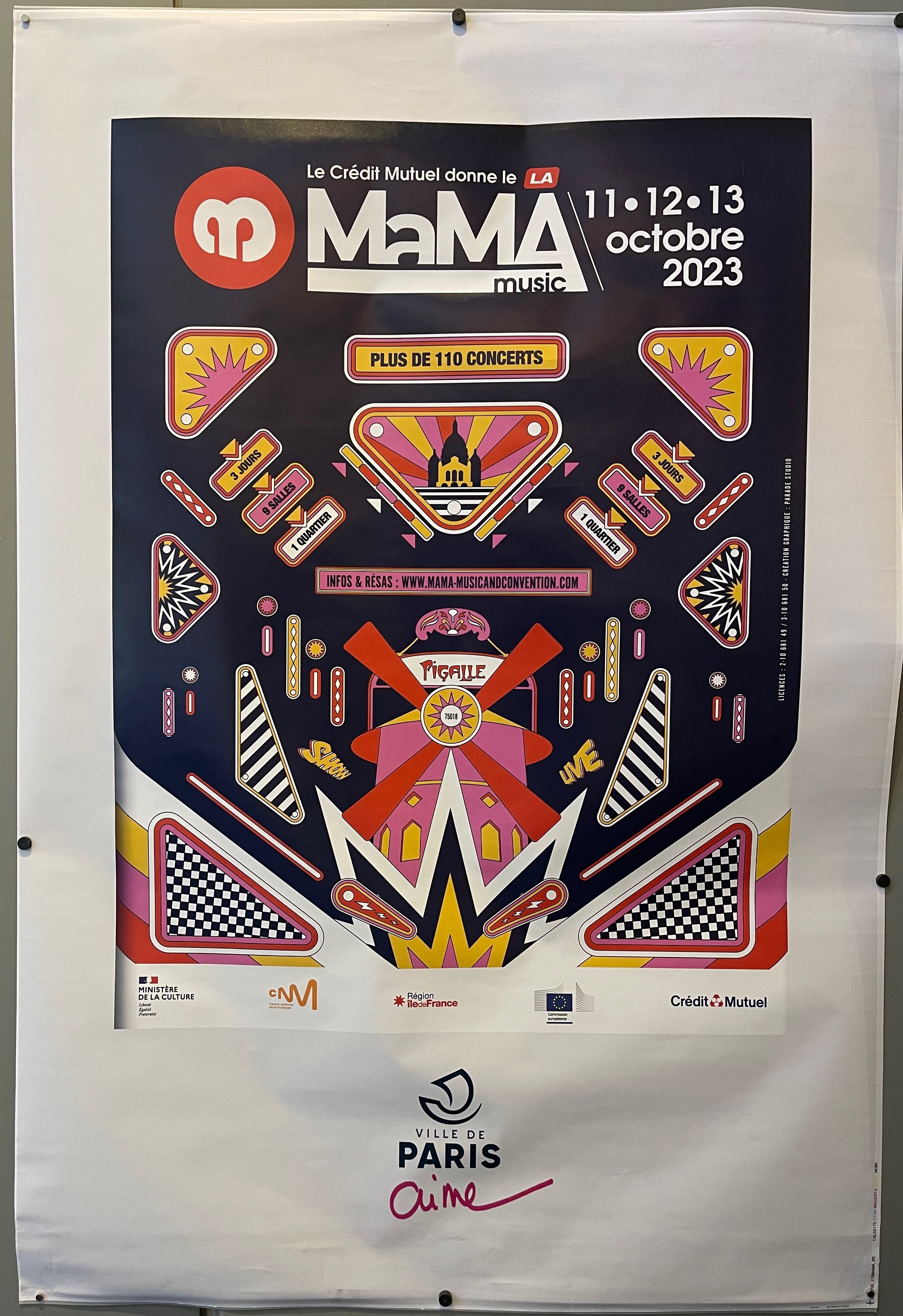 69 x 47 poster for MaMa Music Festival in France