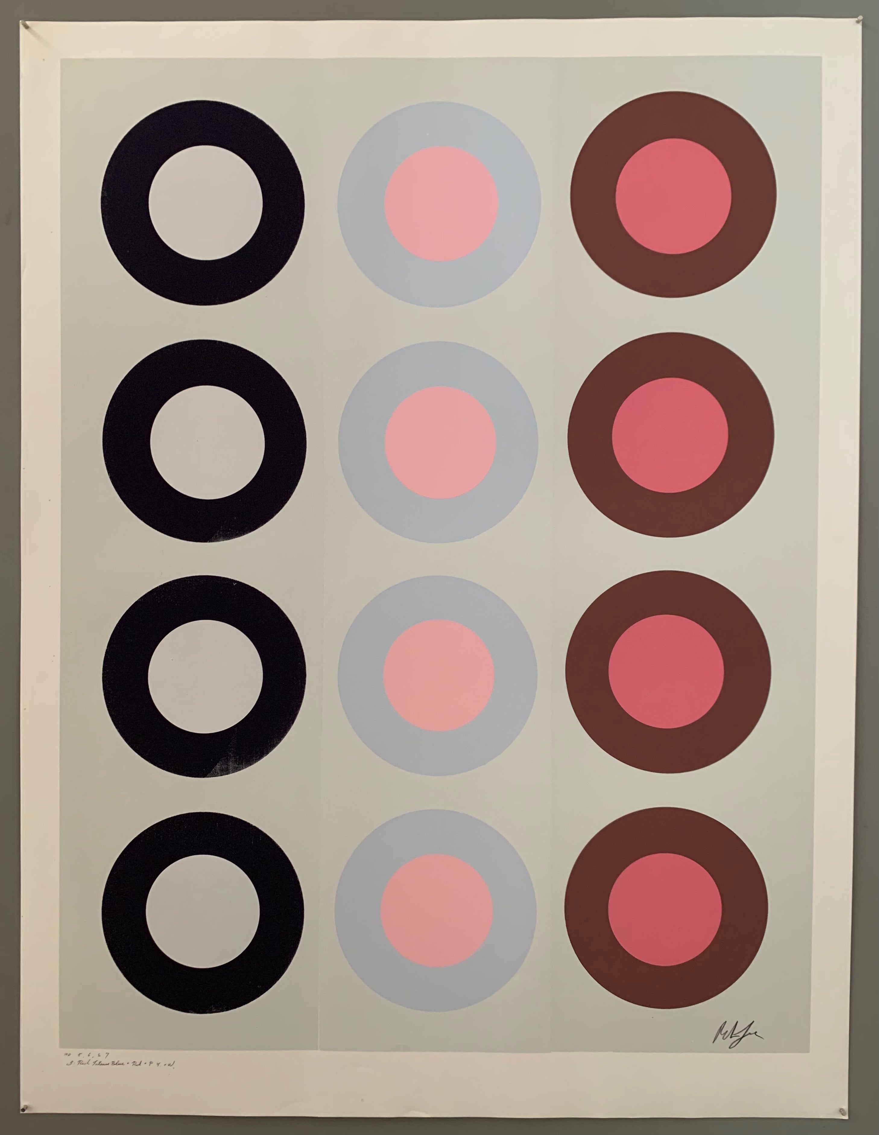 Three rows of targets