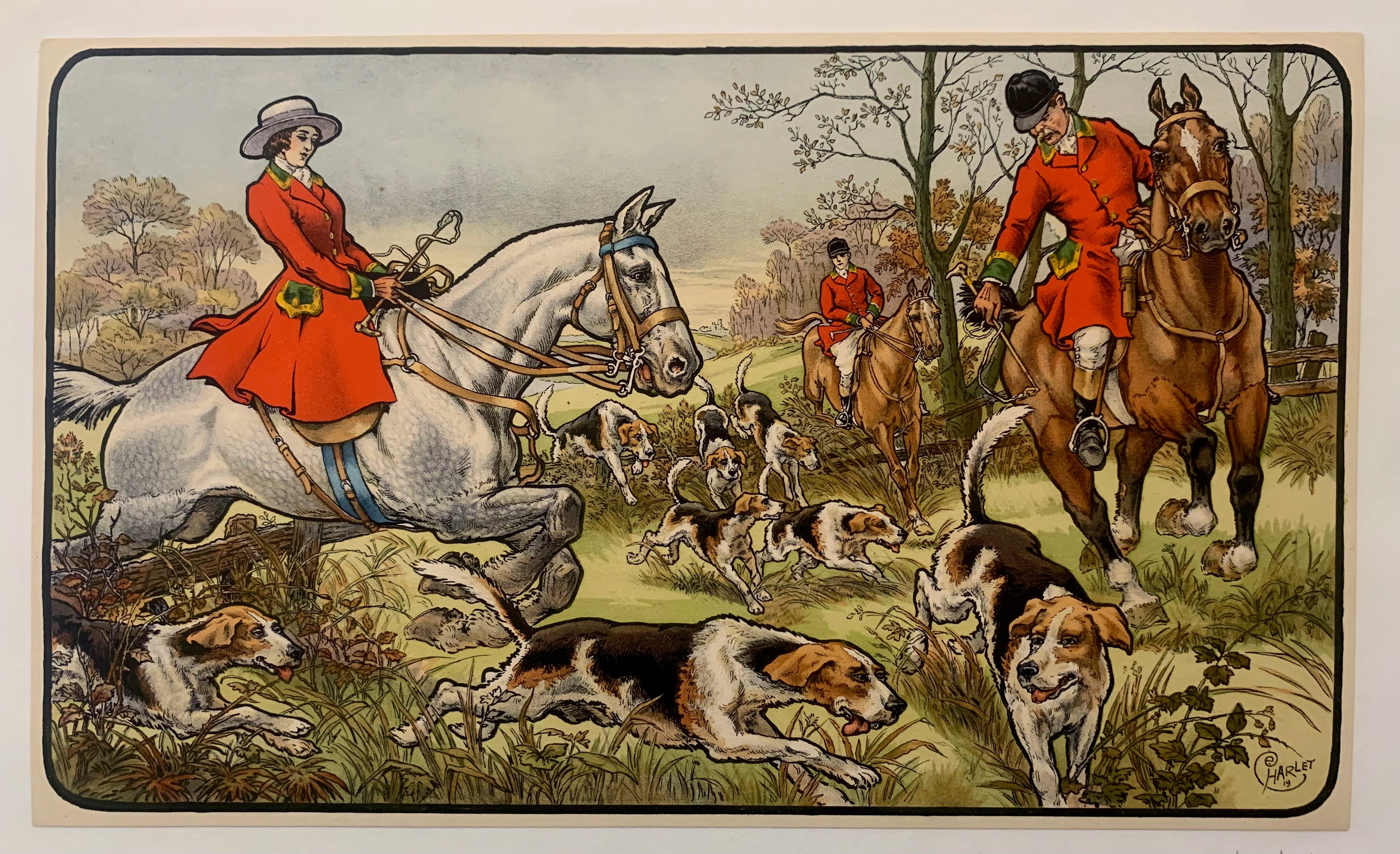 English Fox Hunting Poster ✓