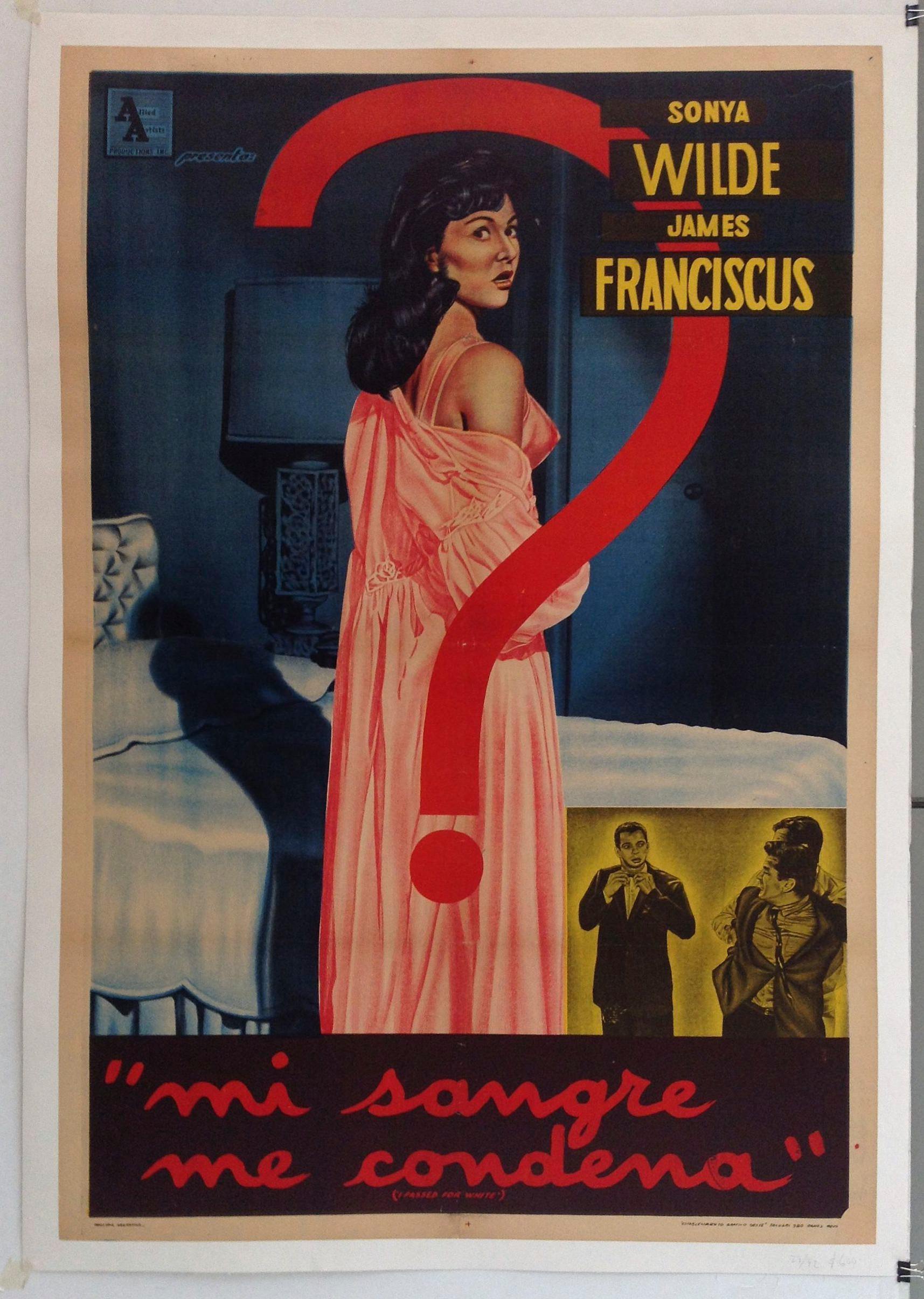 woman in pink nightgown ready to go to bed. large red question mark in center of page