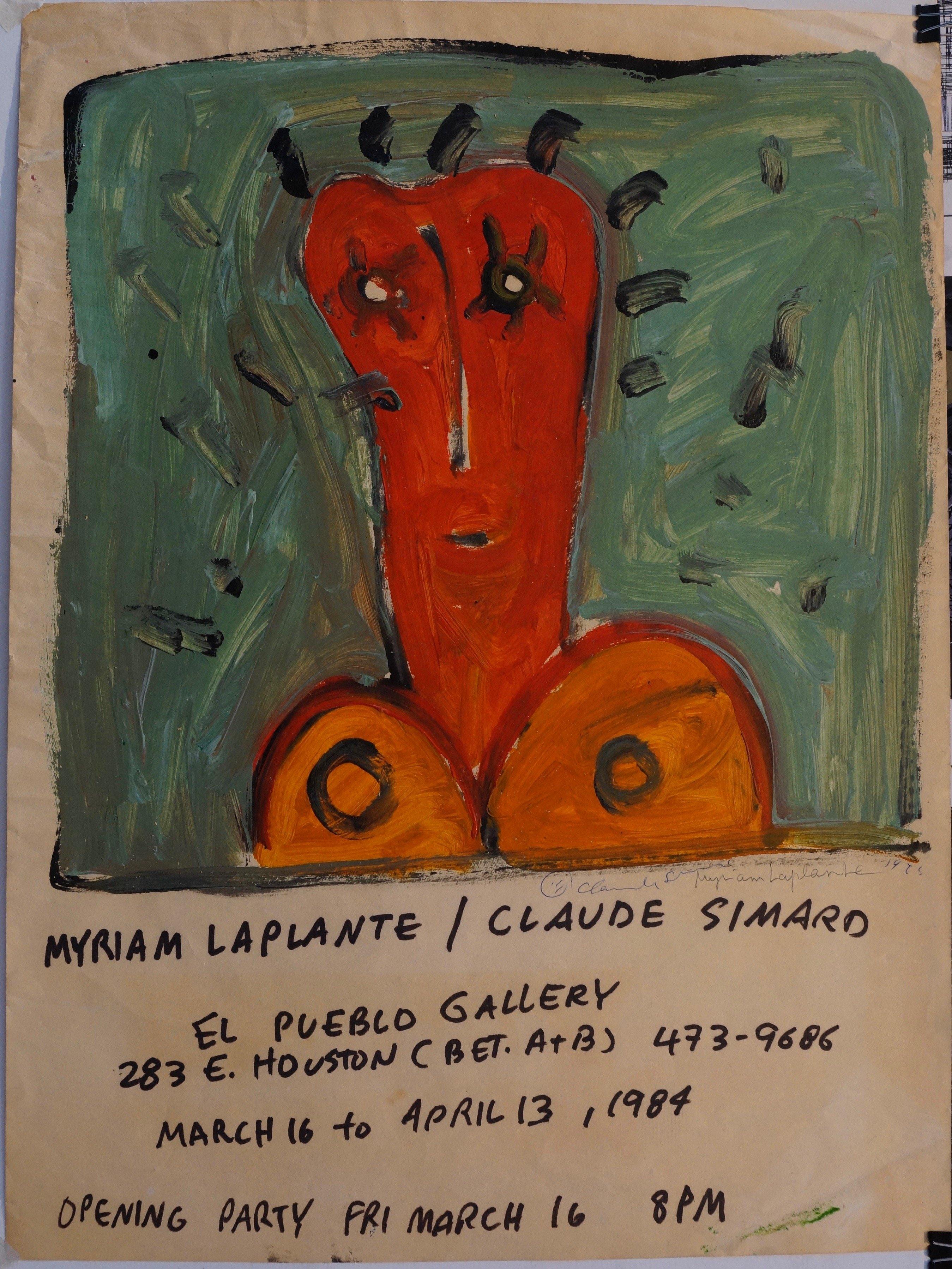 Myriam Laplante & Claude Simard Painting "Red Face" - Poster Museum