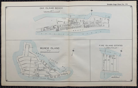 Link to Long Island Index Map No.2 - Plate 39 Oak Island Beach Muncie Island Fire Island Estates (Lonelyville)Long Island, C. 1915 Product