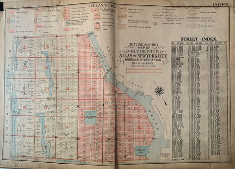 Link to Atlas of the City of New York Borough of the Manhattan (Volume 4)New York City, 1924 Product