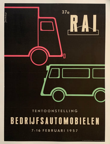 Link to RAI Amsterdam Bedrijfsautomobielen Poster ✓Netherlands, 1957 Product