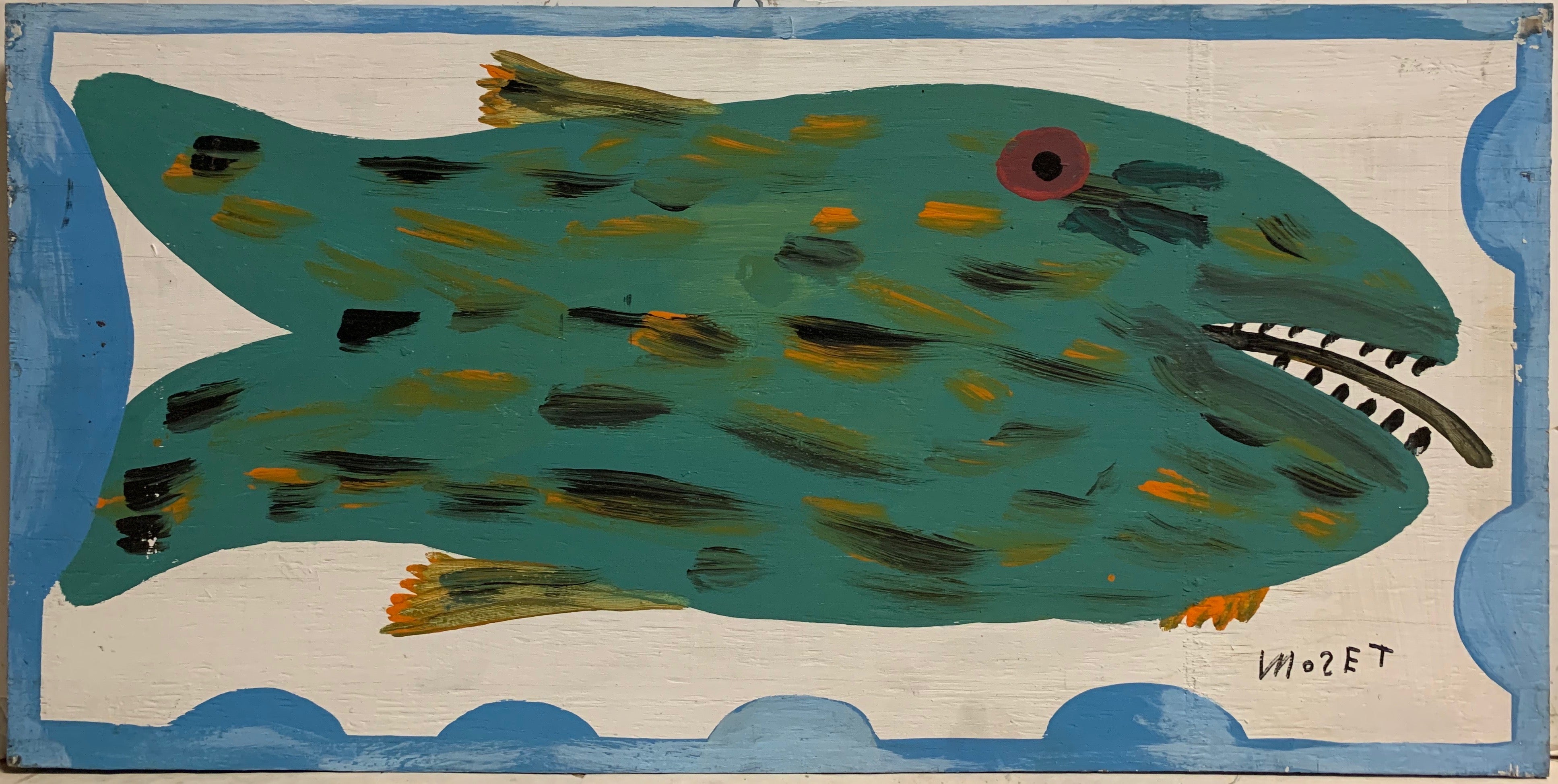 Blue Fish Mose Tolliver Painting