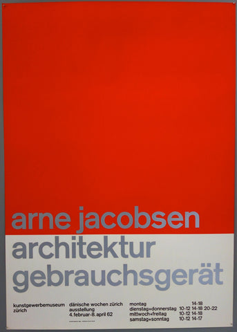 Link to Arne Jacobsen Archiekture GebrauchsgeratSwitzerland 1962 Product