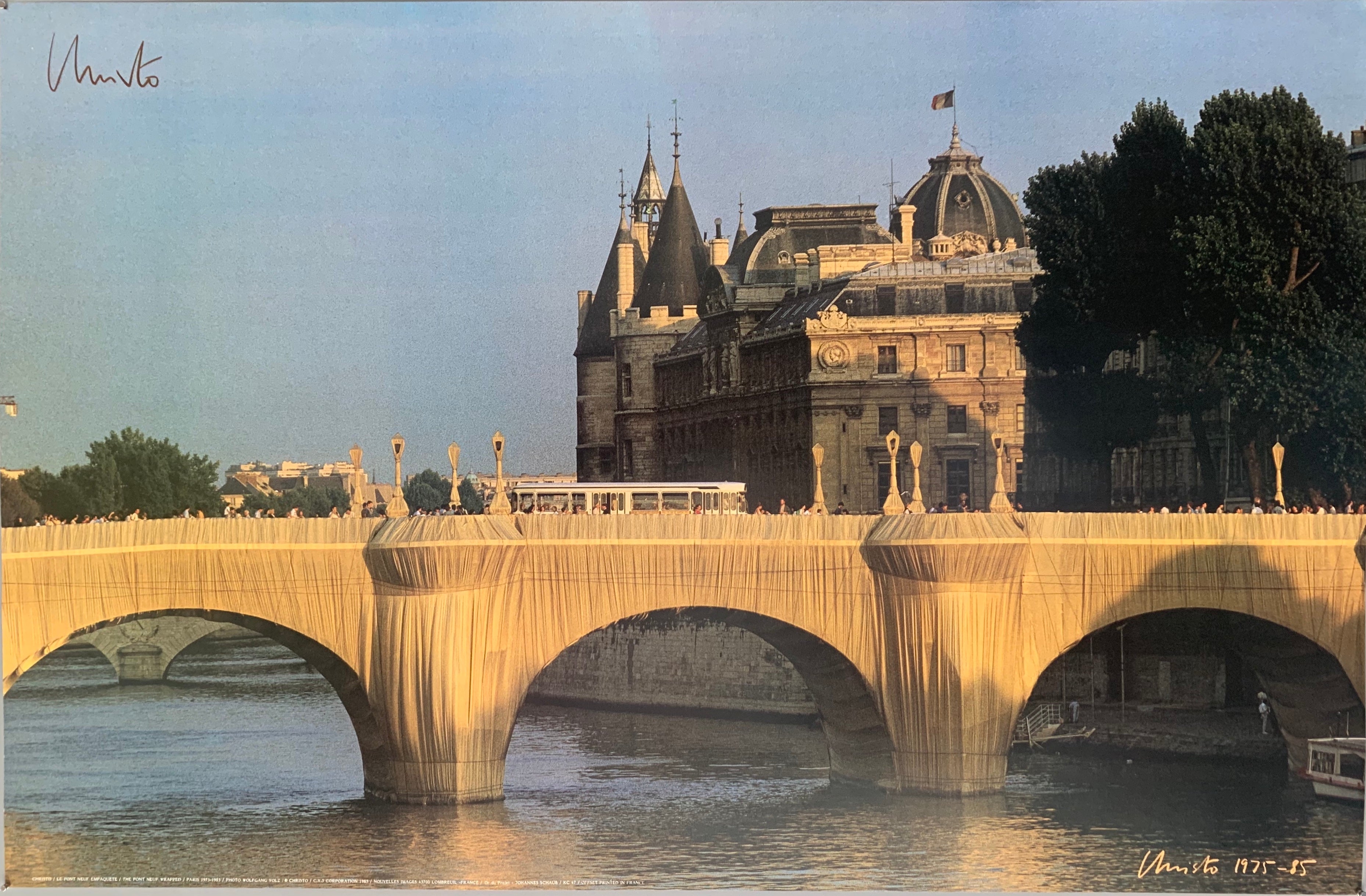 Christo's Wrapped Pont Neuf Paris France Poster – Poster Museum