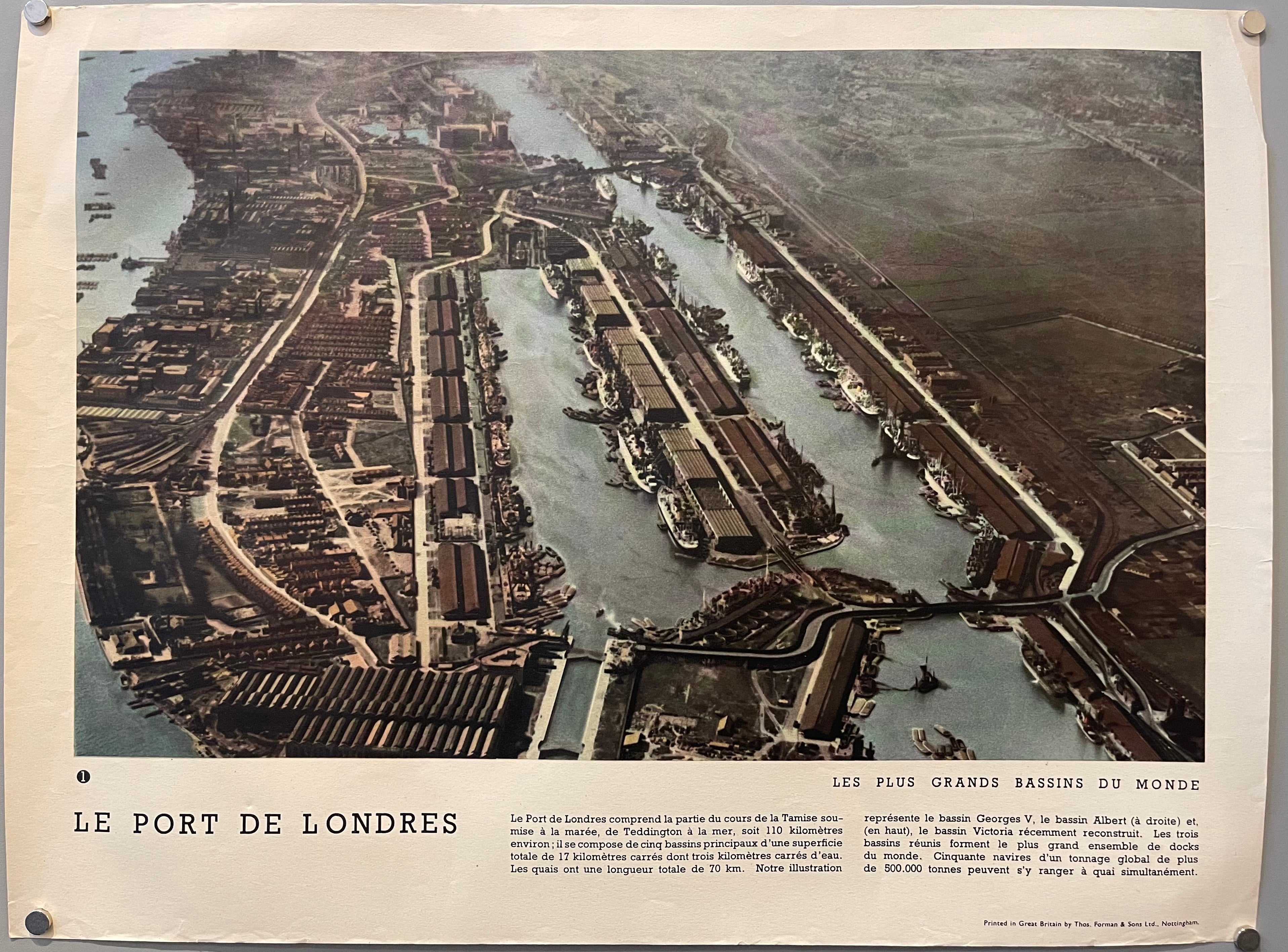 Le Port de Londres, Les Plus Grands Bassins du Monde Poster